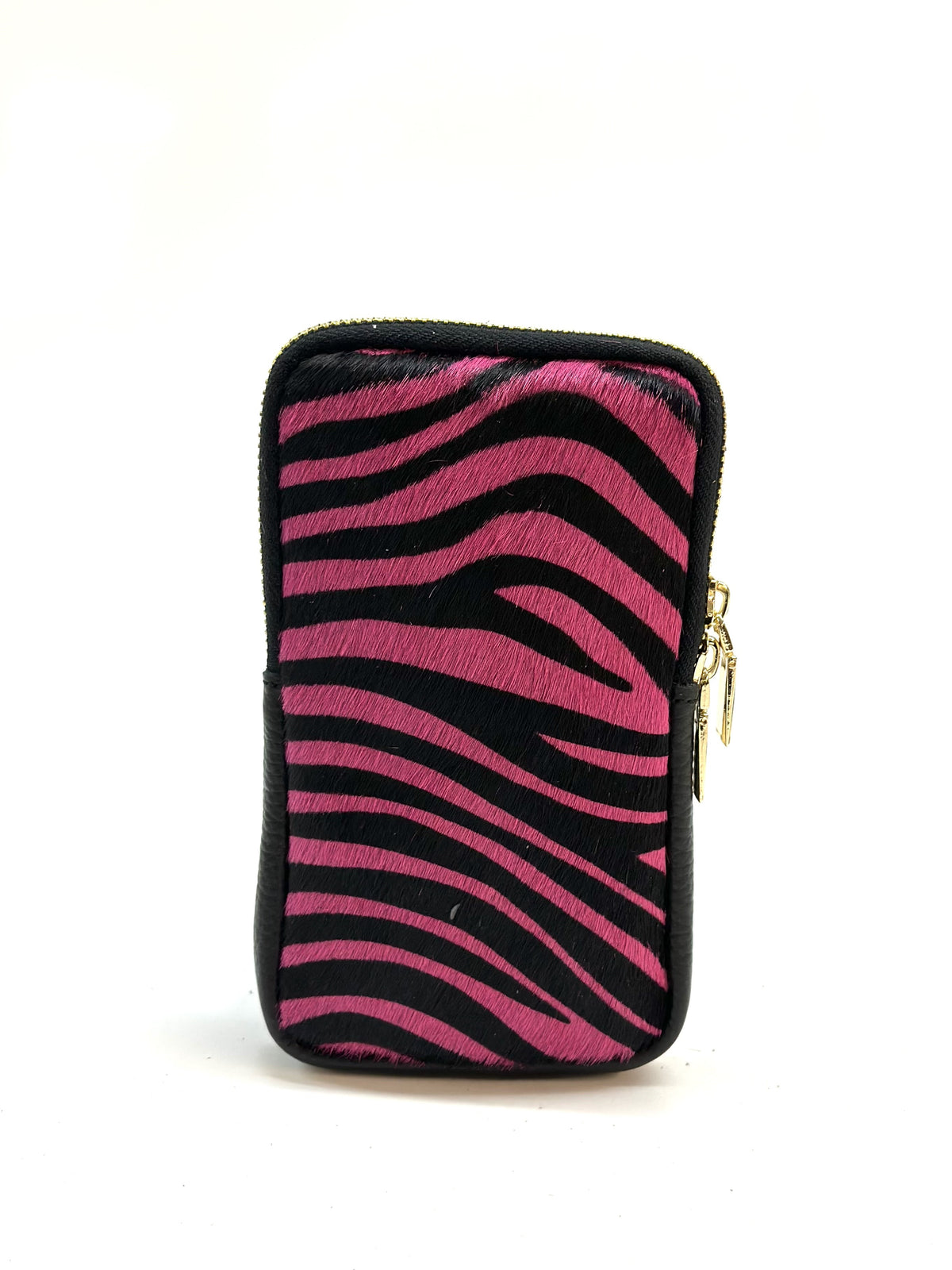 HE1310 Fuchsia Zebra Haircalf Phone Bag