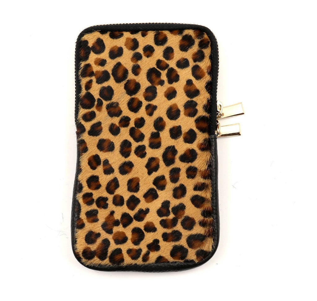 HE1313 Cheetah Spotted Haircalf Phone Bag