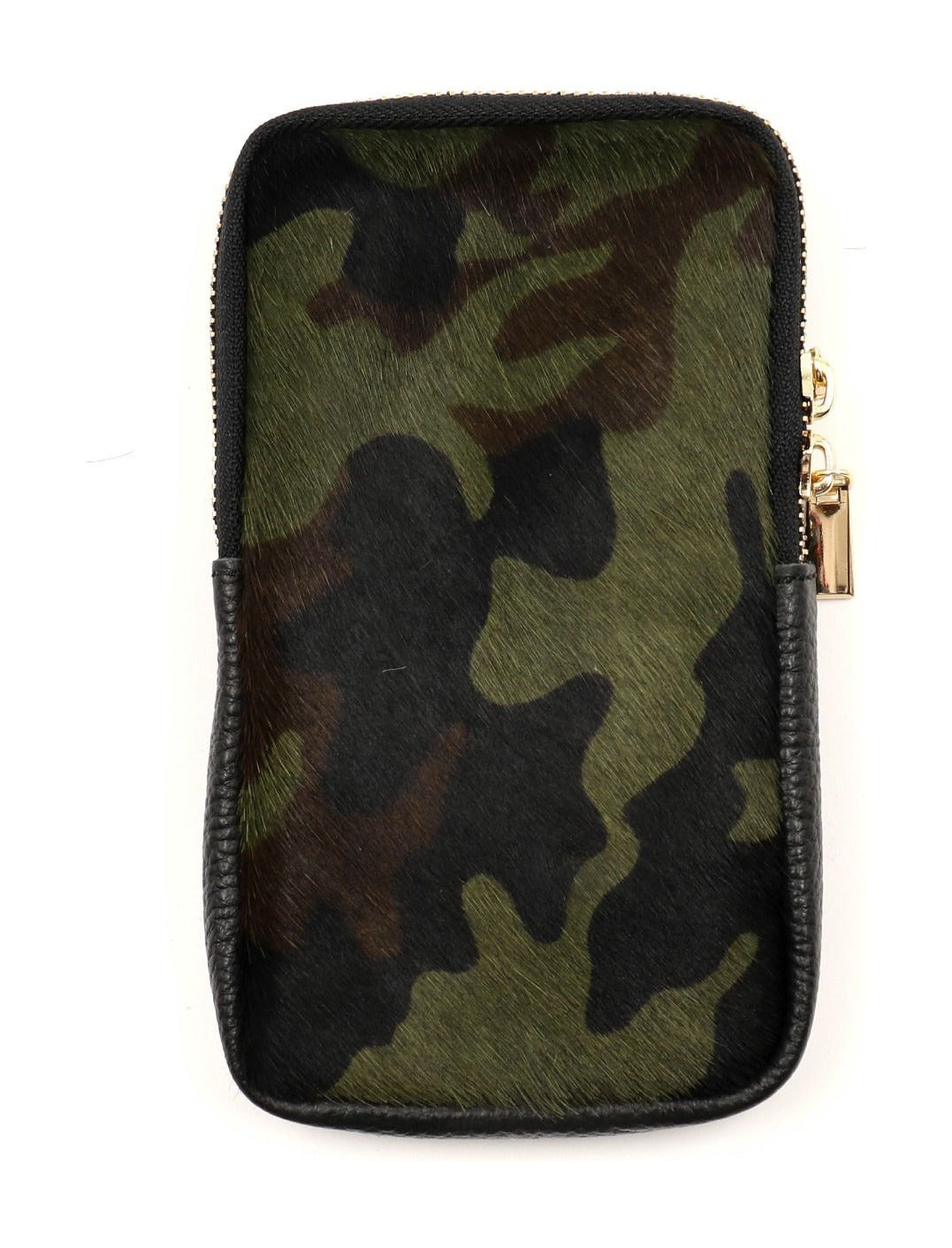 HE1315 Green Camouflage Haircalf Phone Bag