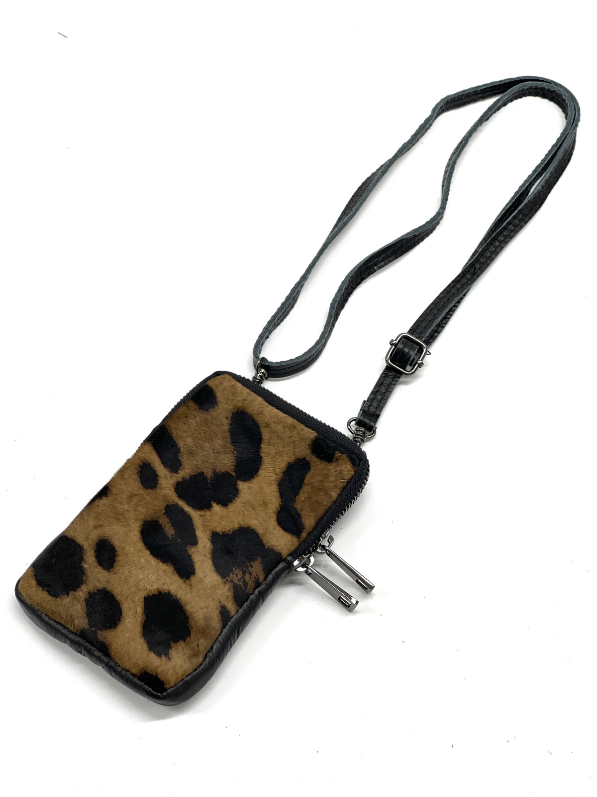 HE1333 Khaki Leopard Haircalf Phone Bag