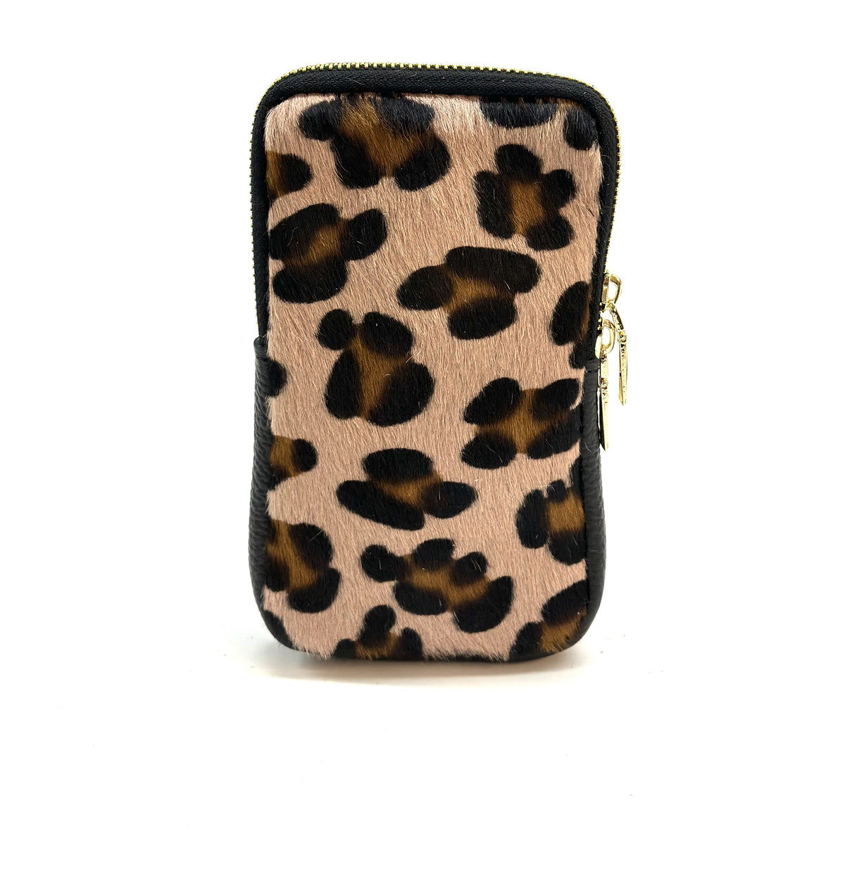 HE1336 Pink Leopard Haircalf Phone Bag