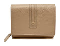 HE134 Nude Beige Compact Snap Wallet