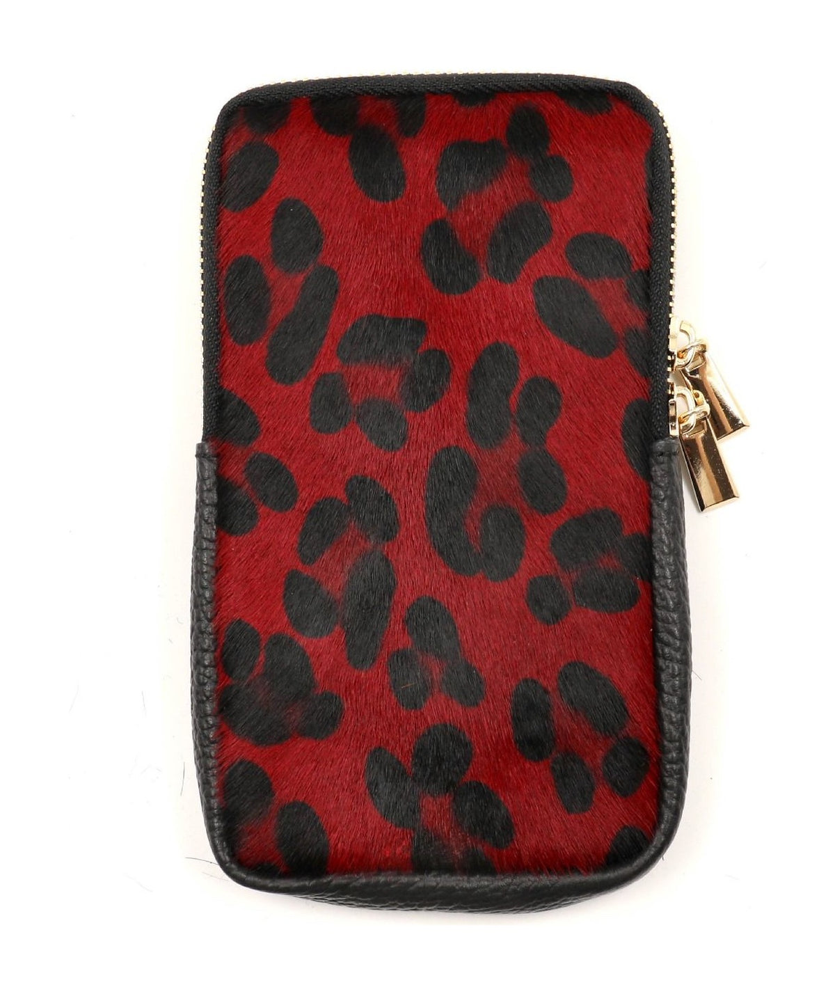 HE1343 Red Leopard Haircalf Phone Bag
