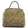 HE1345 Cheetah Spotted Dome Haircalf Top Handle Bag