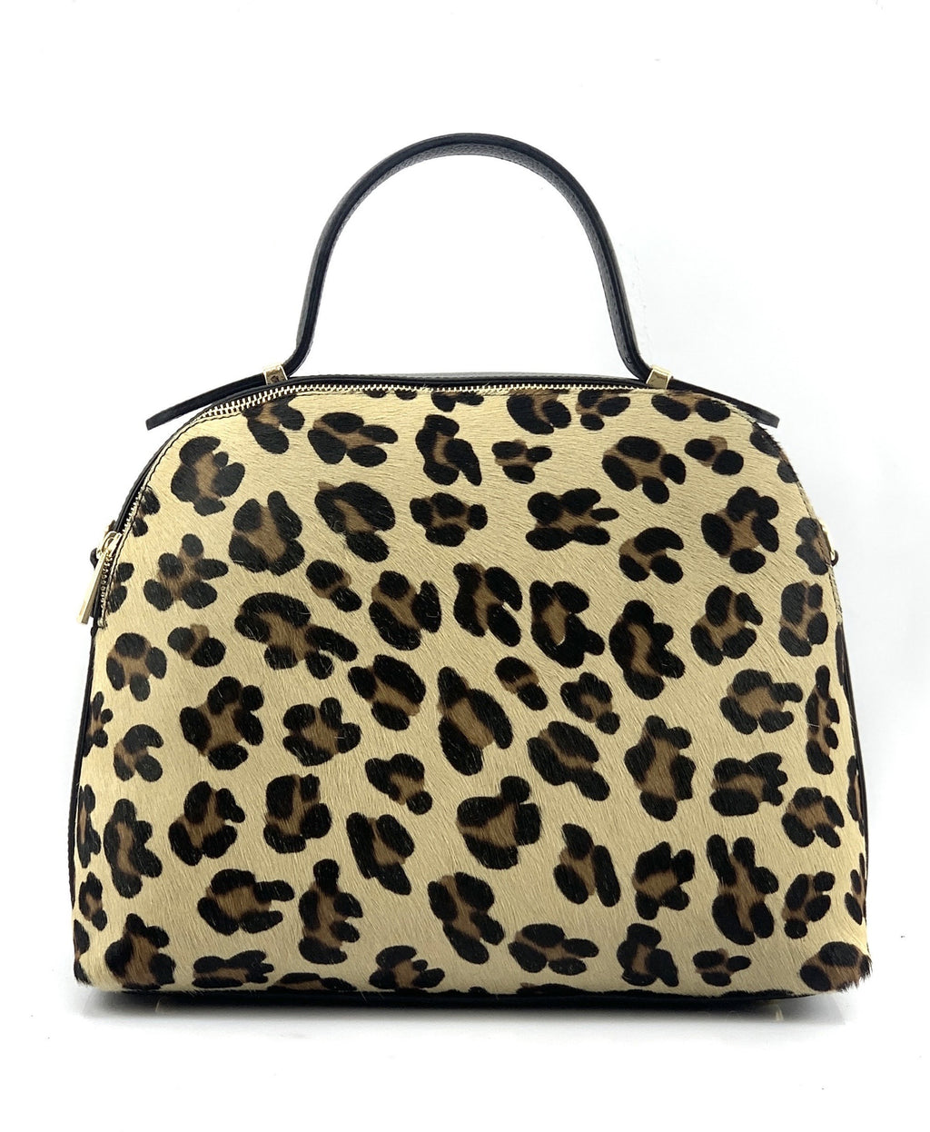 HE1346 Leopard Dome Haircalf Top Handle Bag