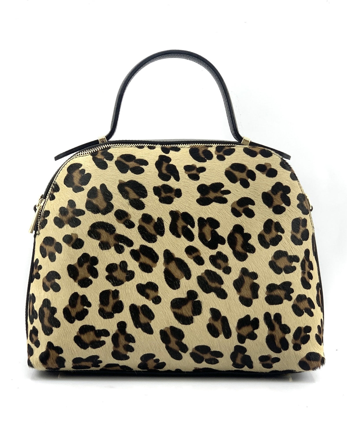 HE1346 Leopard Dome Haircalf Top Handle Bag