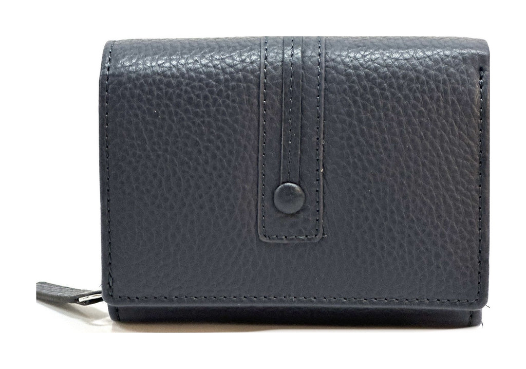 HE136 Slate Navy Compact Snap Wallet