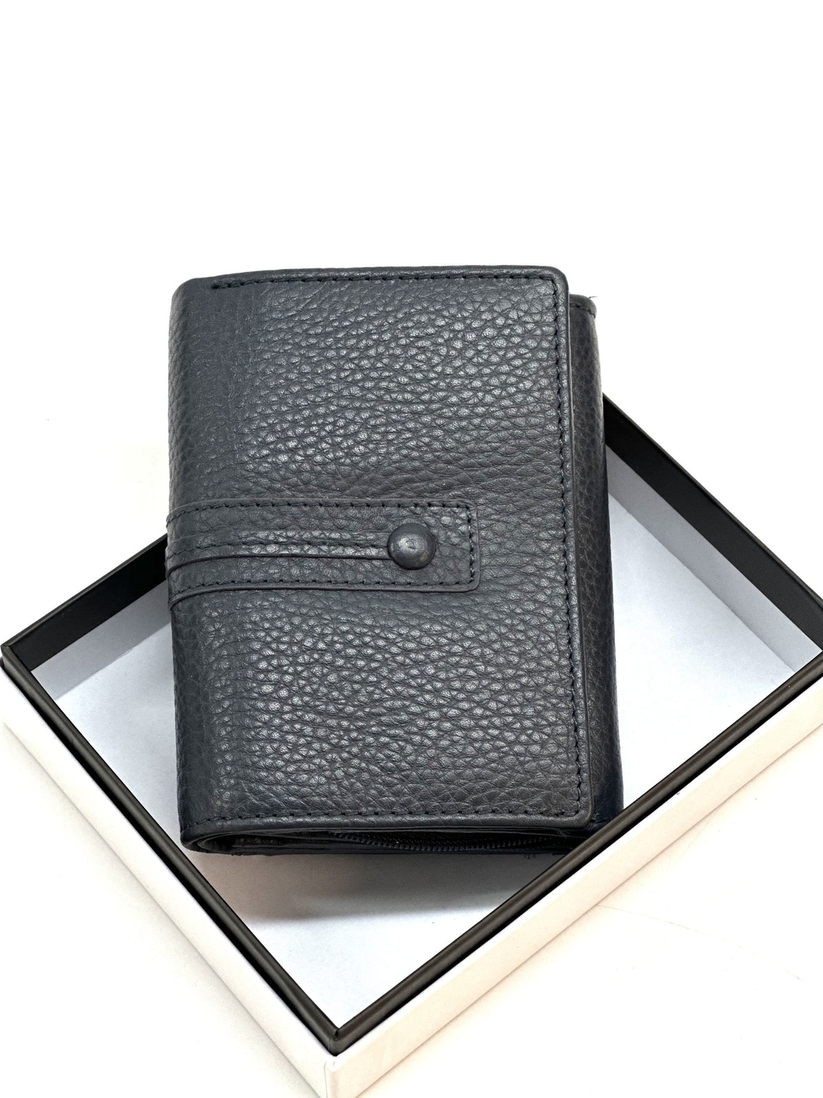 HE136 Slate Navy Compact Snap Wallet