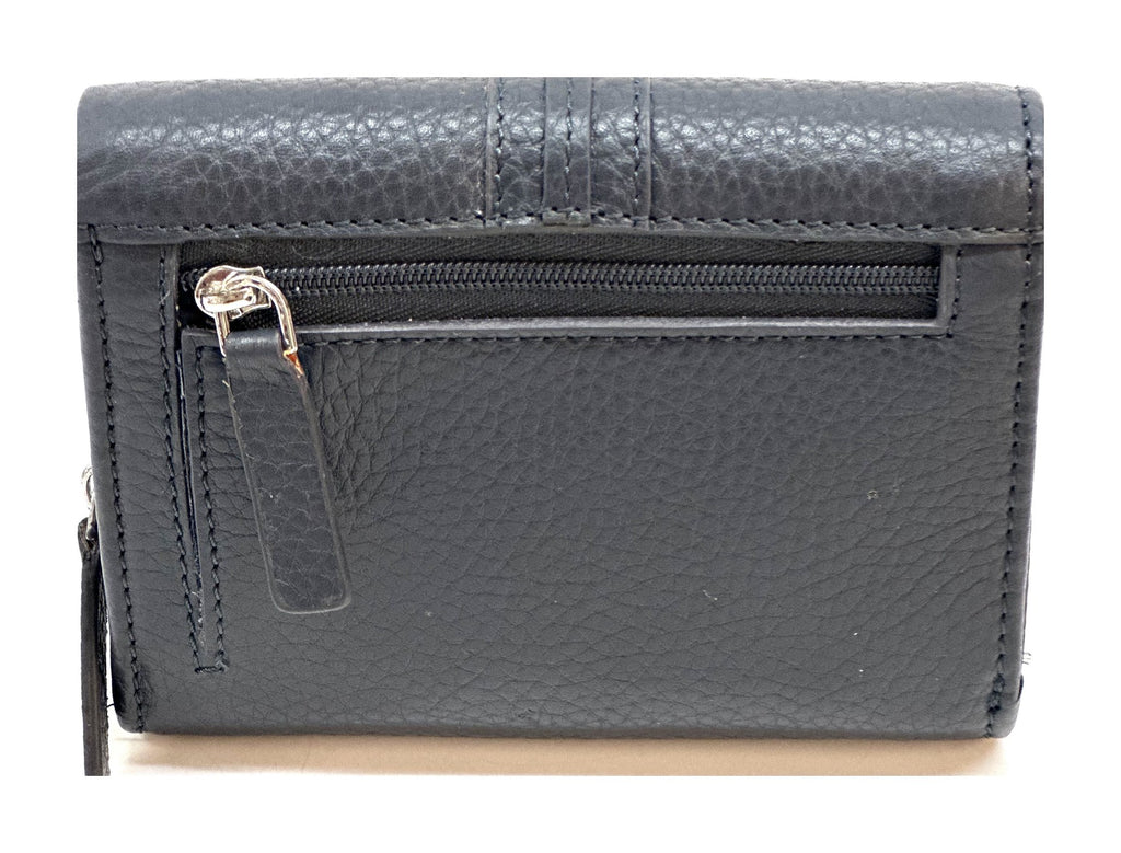 HE136 Slate Navy Compact Snap Wallet