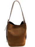 HE1364 Tan Suede Bucket Bag
