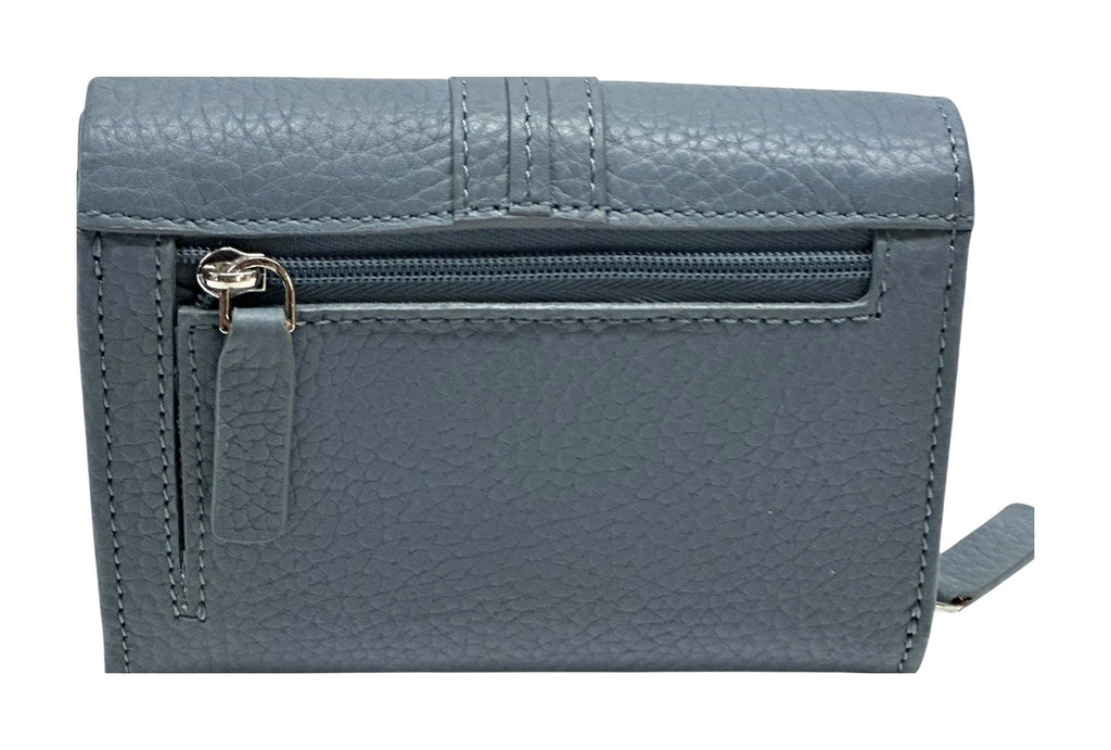 HE137 Powder Blue Compact Snap Wallet