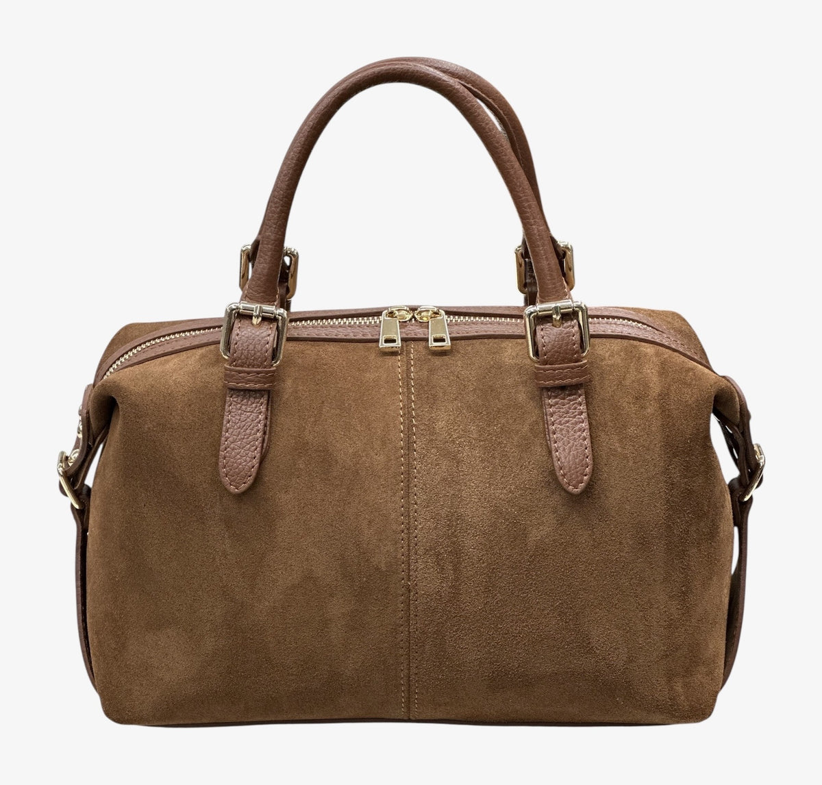 HE1370 Brown Suede Satchel