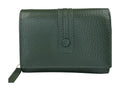 HE141 Forest Green Compact Snap Wallet