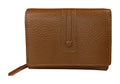 HE144 Cognac Compact Snap Wallet