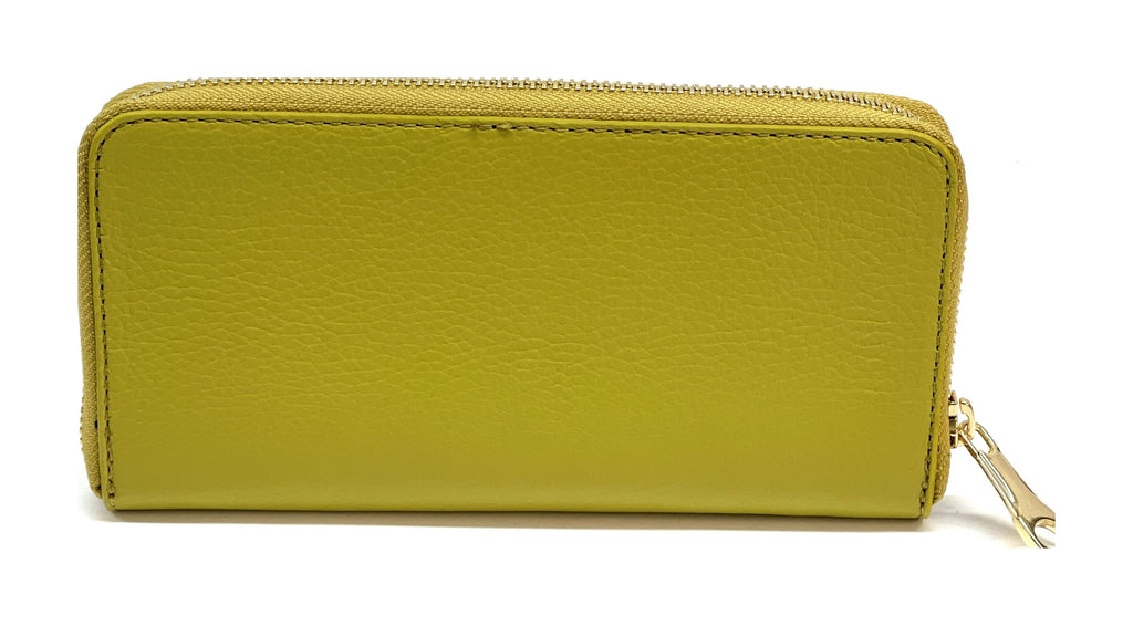 HE148 Lime Zip Around Wallet