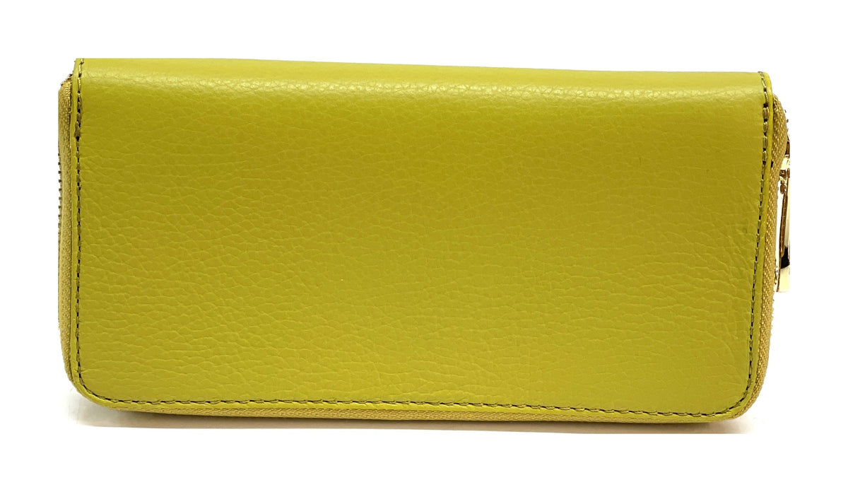 HE148 Lime Zip Around Wallet