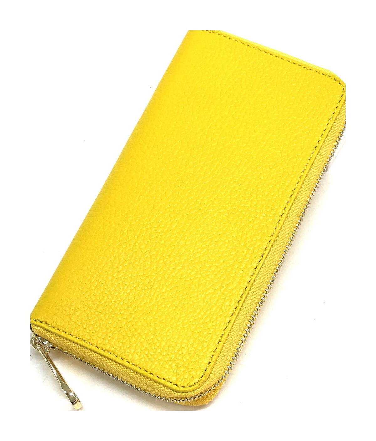 HE149 Yellow Leather Zip Around Wallet