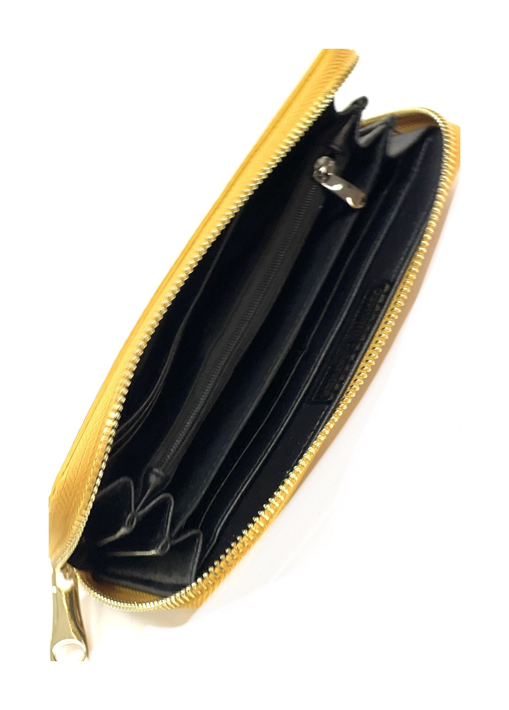 HE150 Mustard Leather Zip Around Wallet