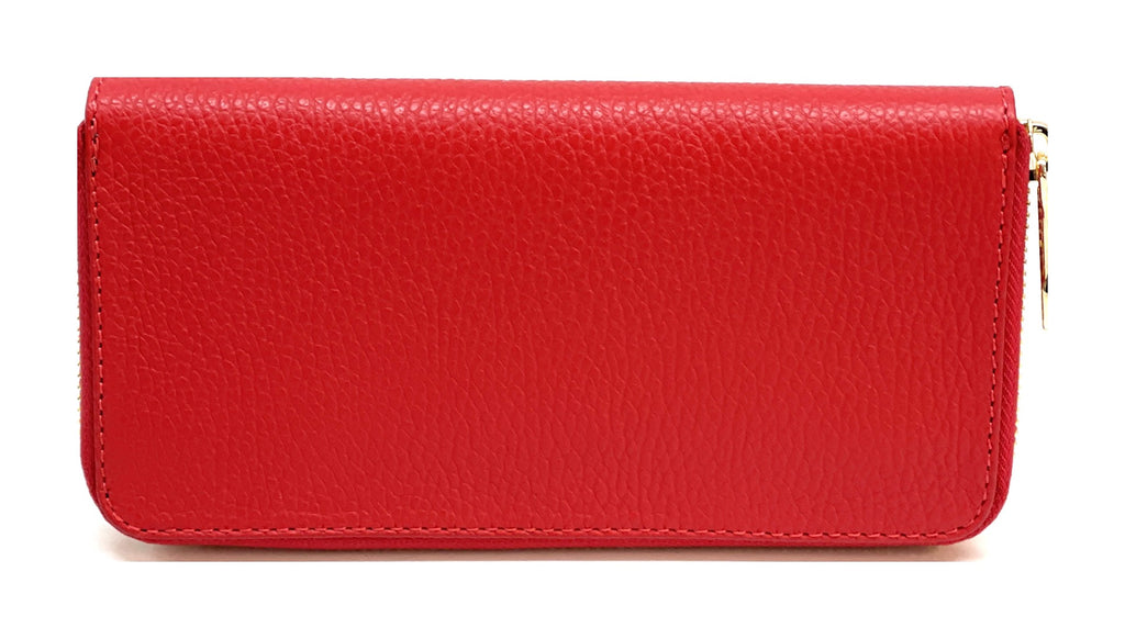 HE155 Red Zip Around Wallet