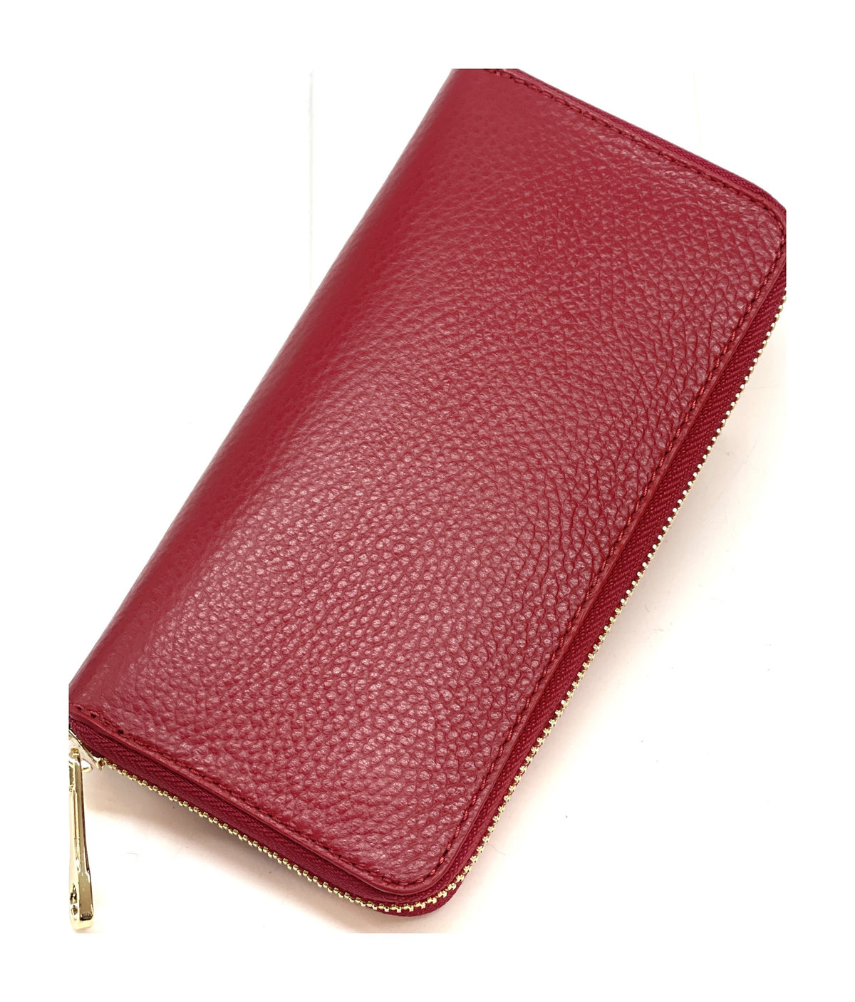 HE156 Cherry Red Zip Around Wallet