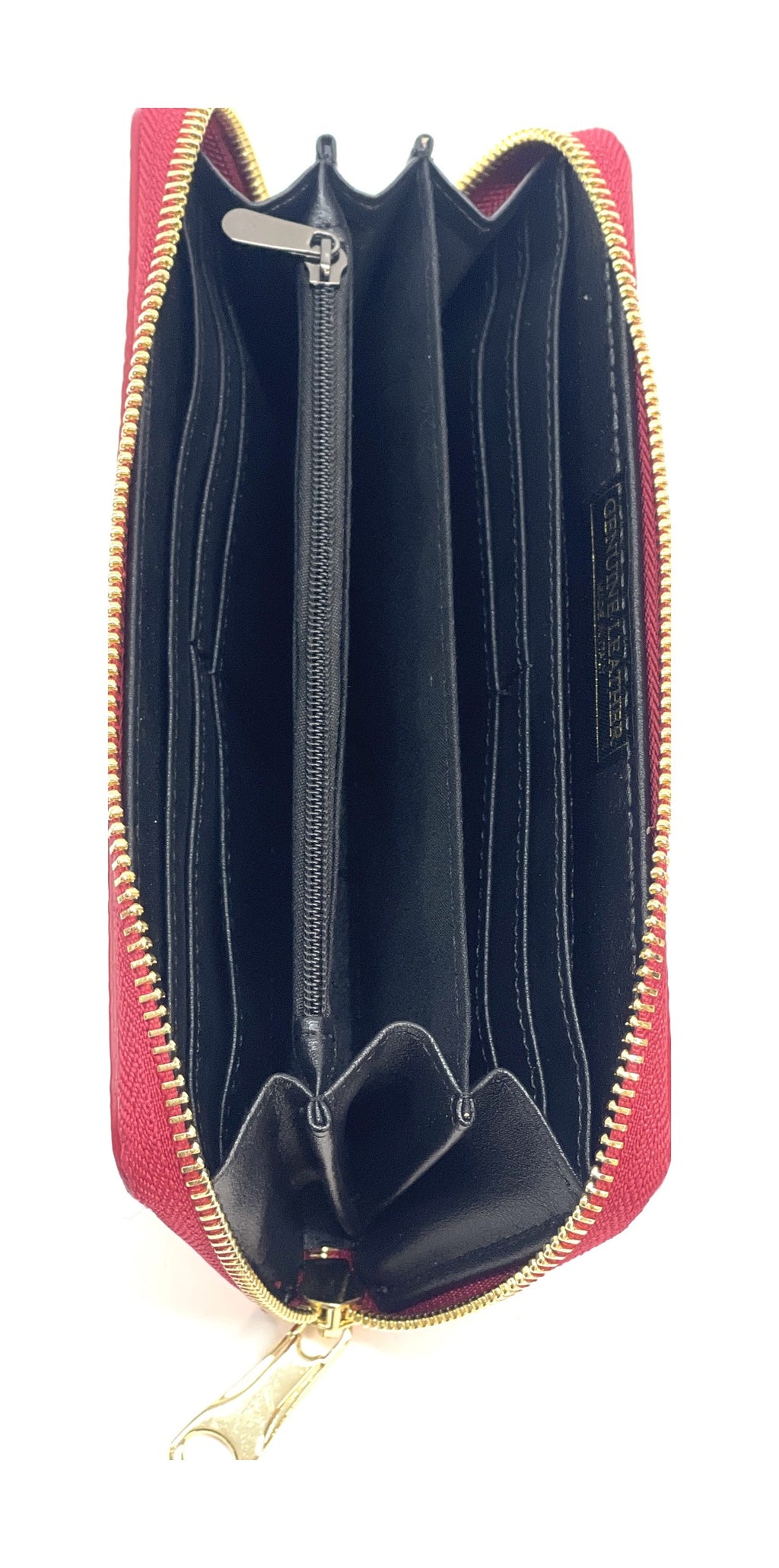 HE156 Cherry Red Zip Around Wallet