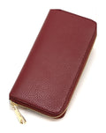 HE157 Dark Red Zip Around Wallet