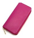 HE160 Fuchsia Leather Zip Around Wallet