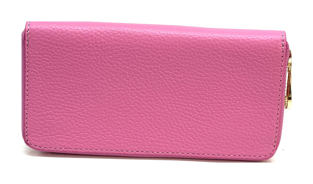 HE164 Hot Pink Zip Around Wallet