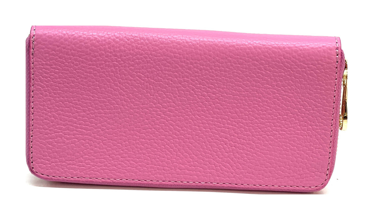 HE164 Hot Pink Zip Around Wallet