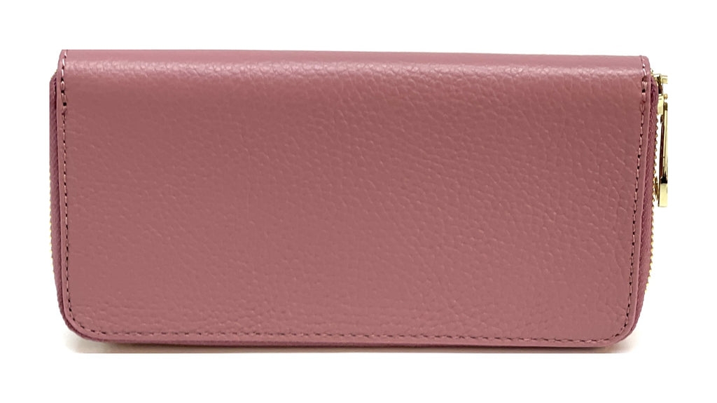 HE165 Dusty Rose Zip Around Wallet