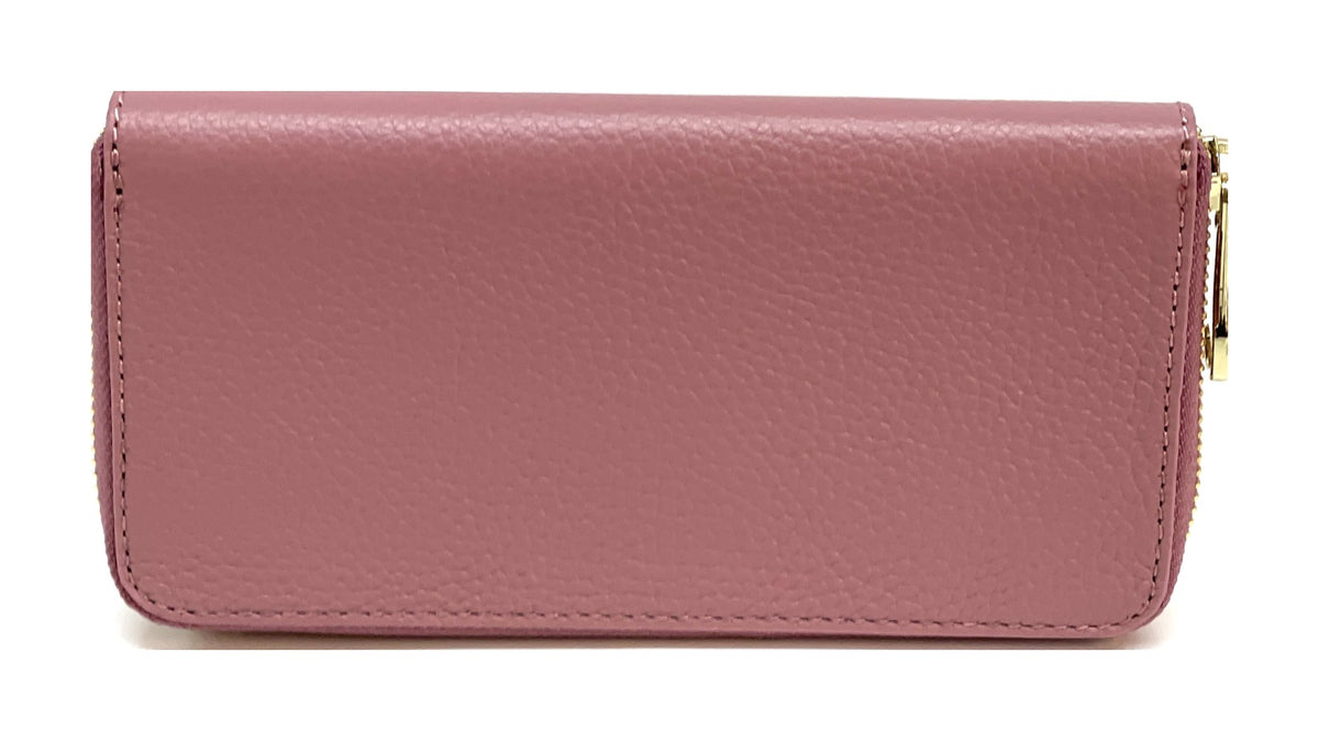 HE165 Dusty Rose Zip Around Wallet
