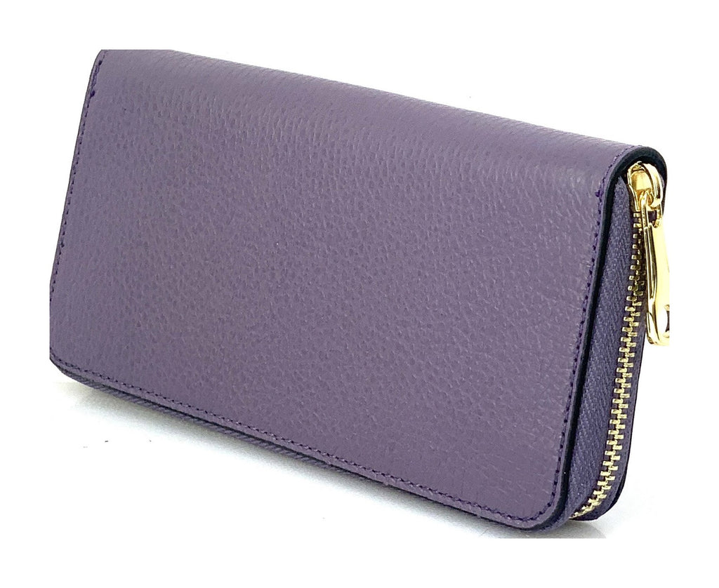 HE166 Dusty Purple Zip Around Wallet