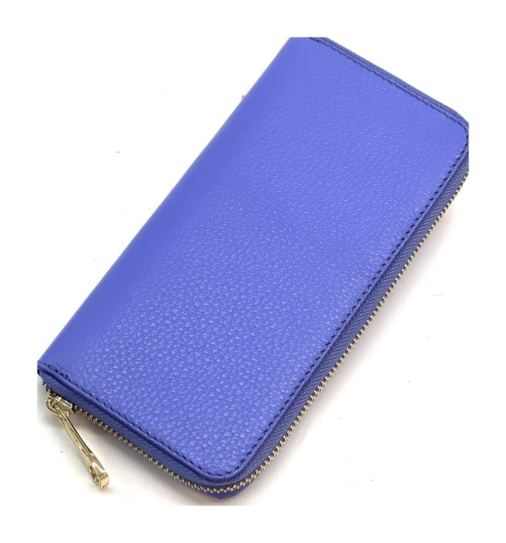HE167 Periwinkle Zip Around Wallet