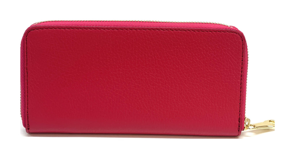 HE169 Raspberry Red Zip Around Wallet