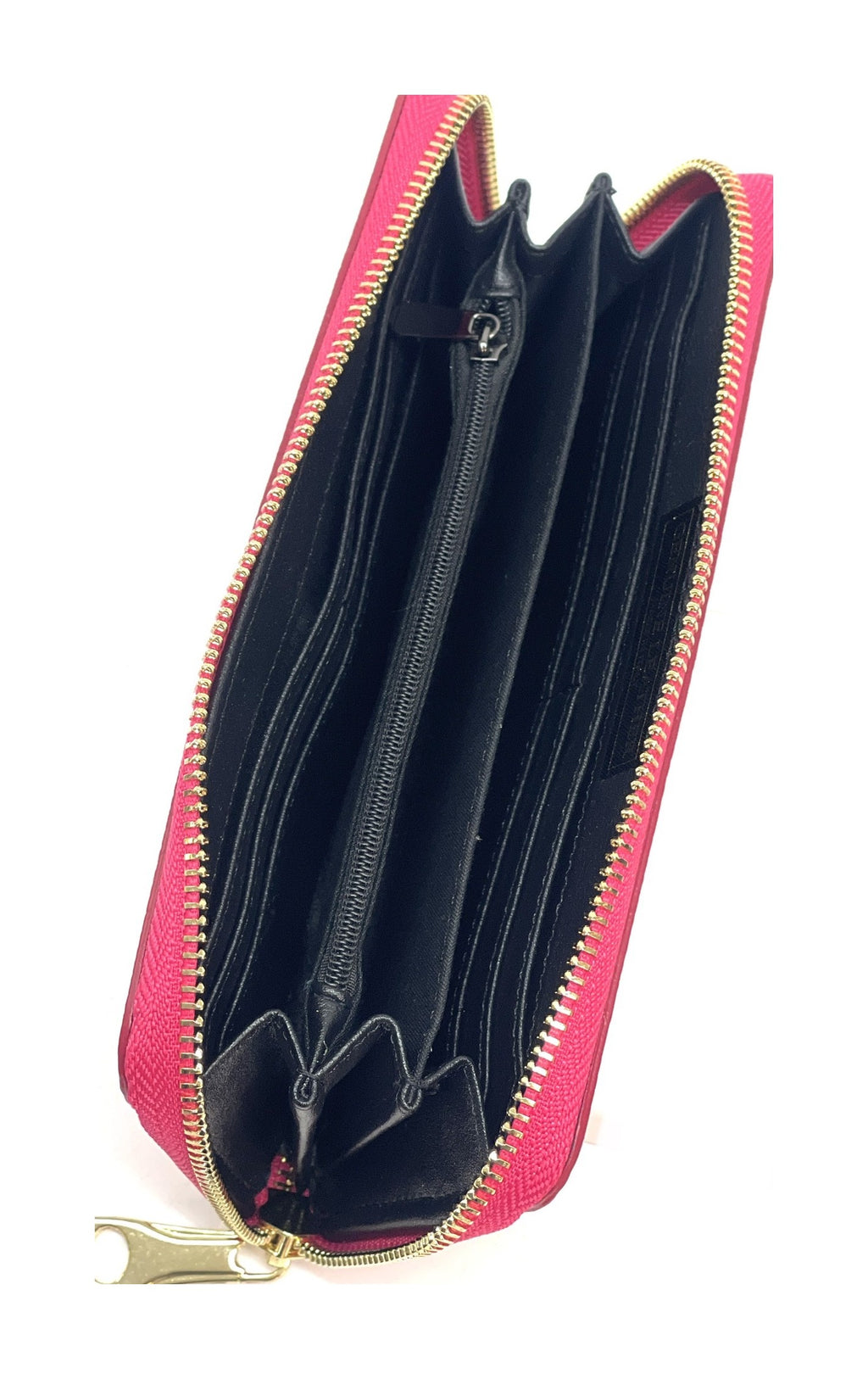 HE169 Raspberry Red Zip Around Wallet