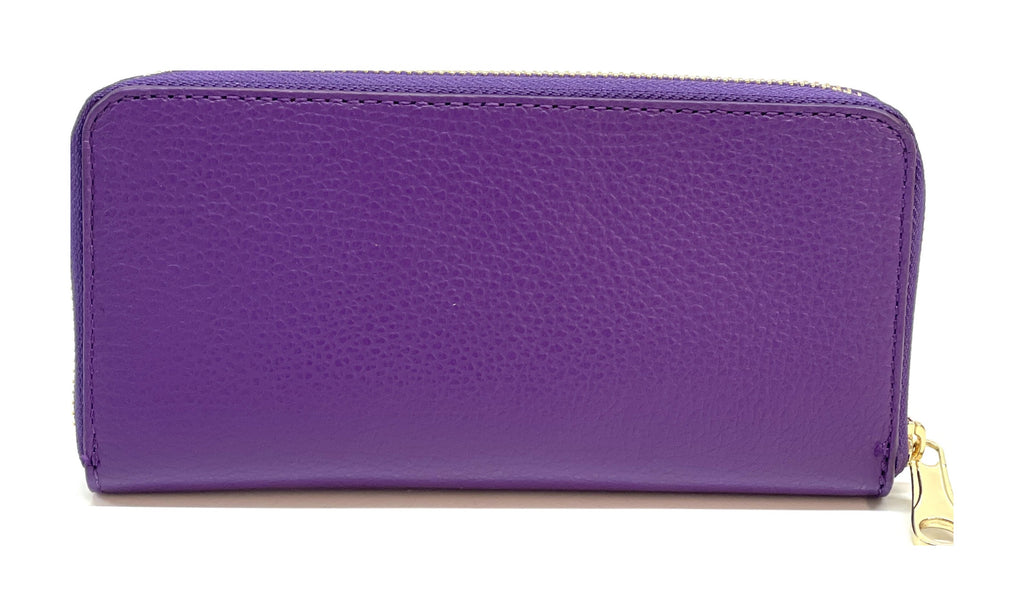 HE171 Purple Zip Around Wallet