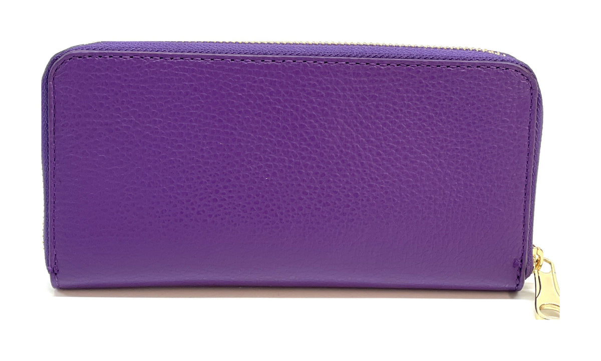 HE171 Purple Zip Around Wallet