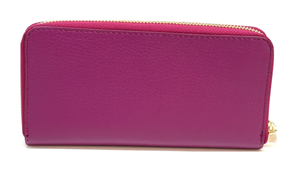 HE173 Magenta Zip Around Wallet