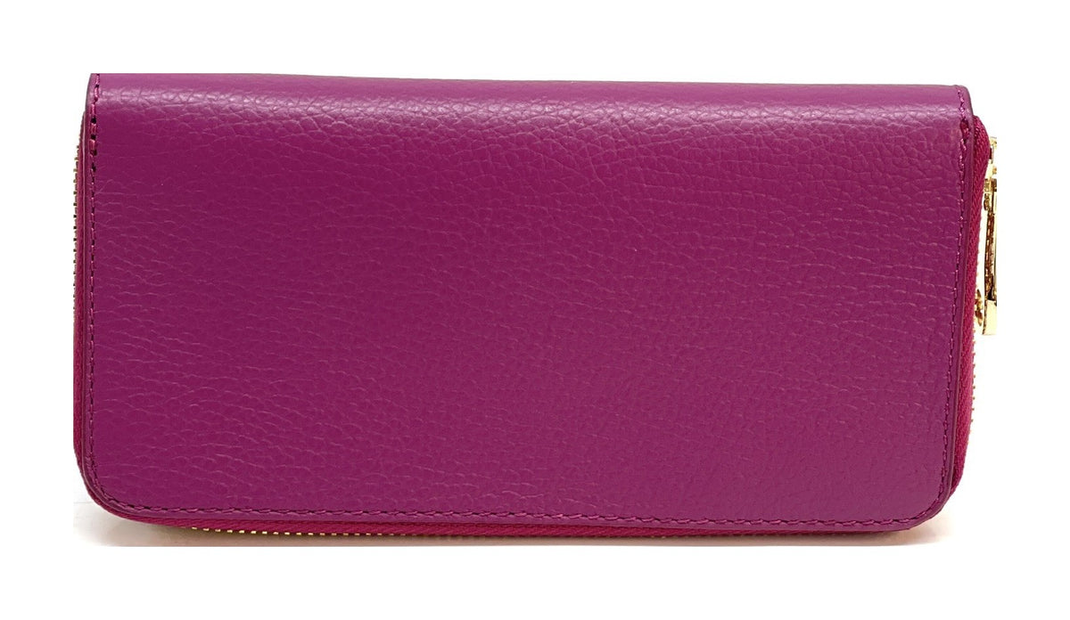 HE173 Magenta Zip Around Wallet