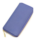 HE174 Lavender Blue Leather Zip Around Wallet