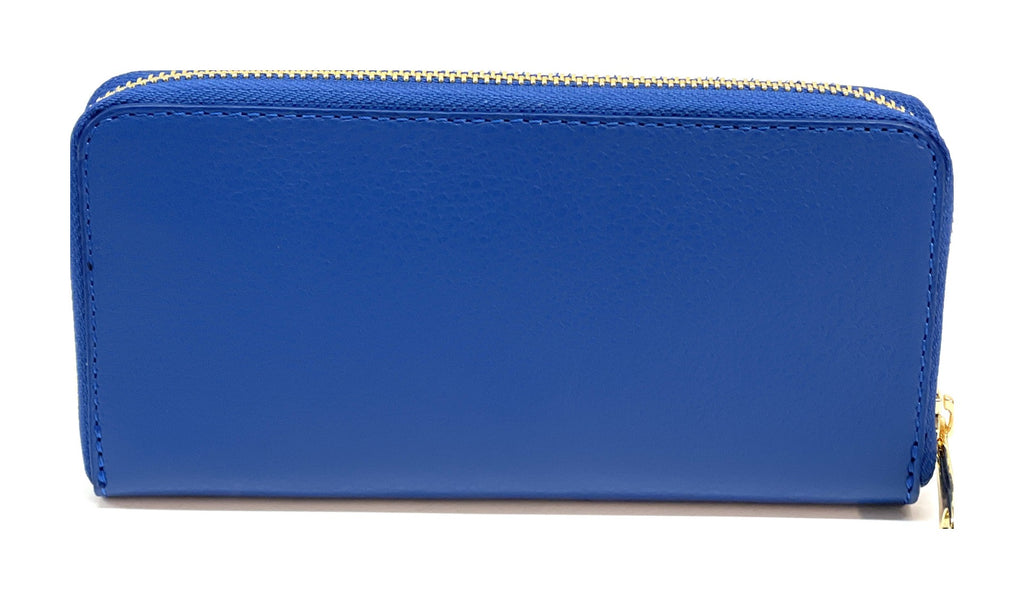 HE177 Royal Blue Zip Around Wallet