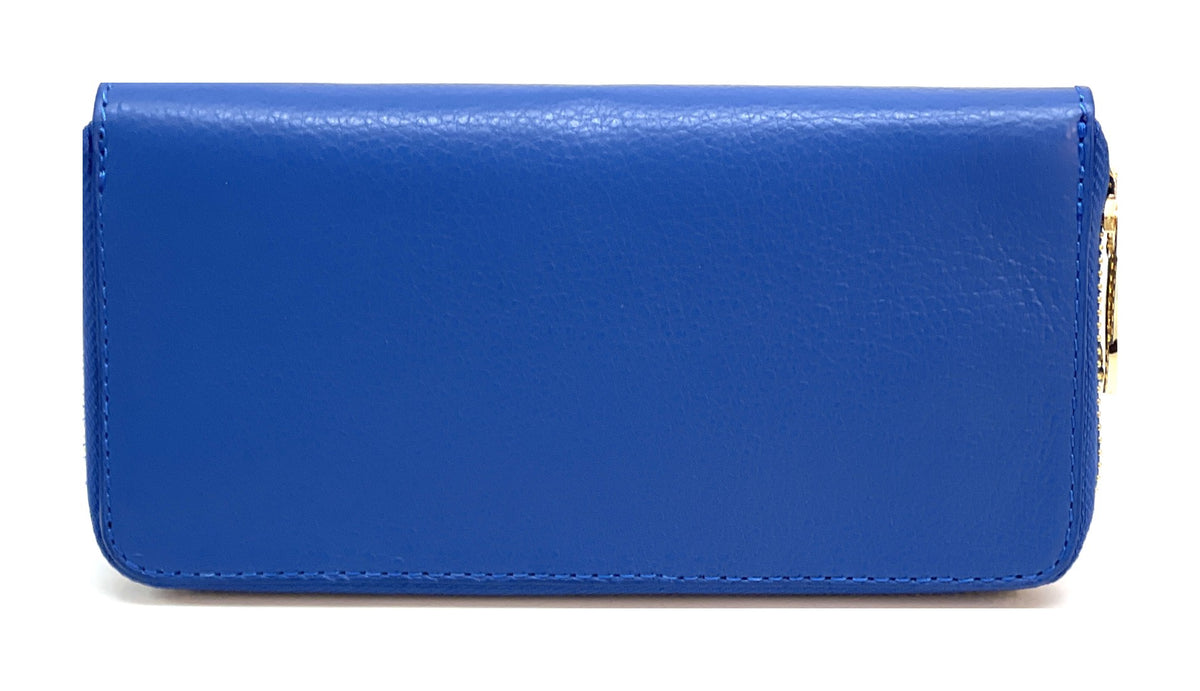 HE177 Royal Blue Zip Around Wallet