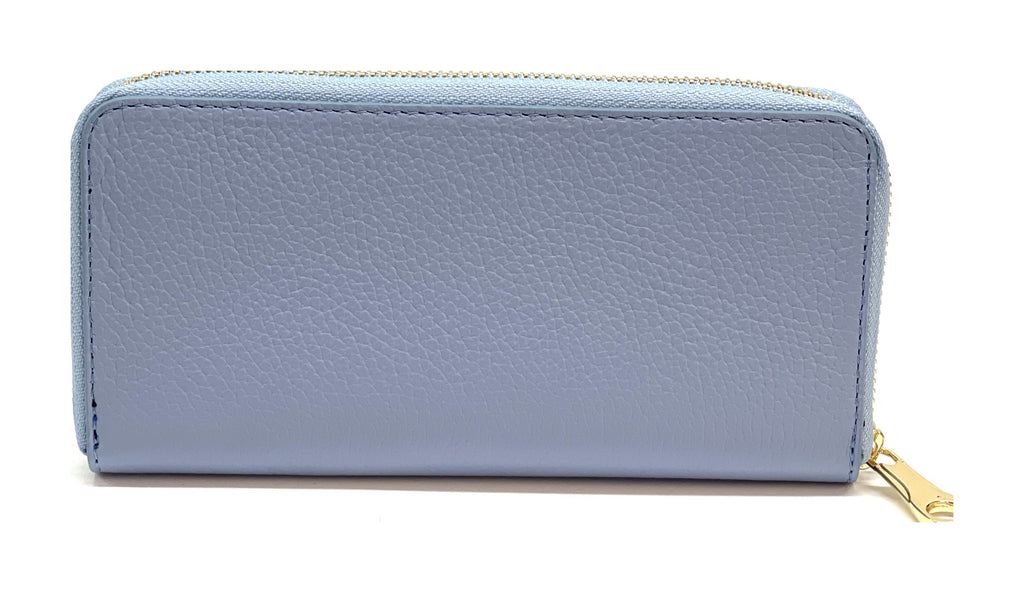 HE180 Powder Blue Zip Around Wallet
