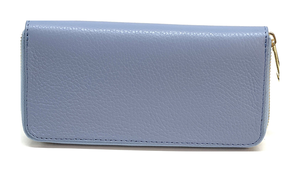 HE180 Powder Blue Zip Around Wallet
