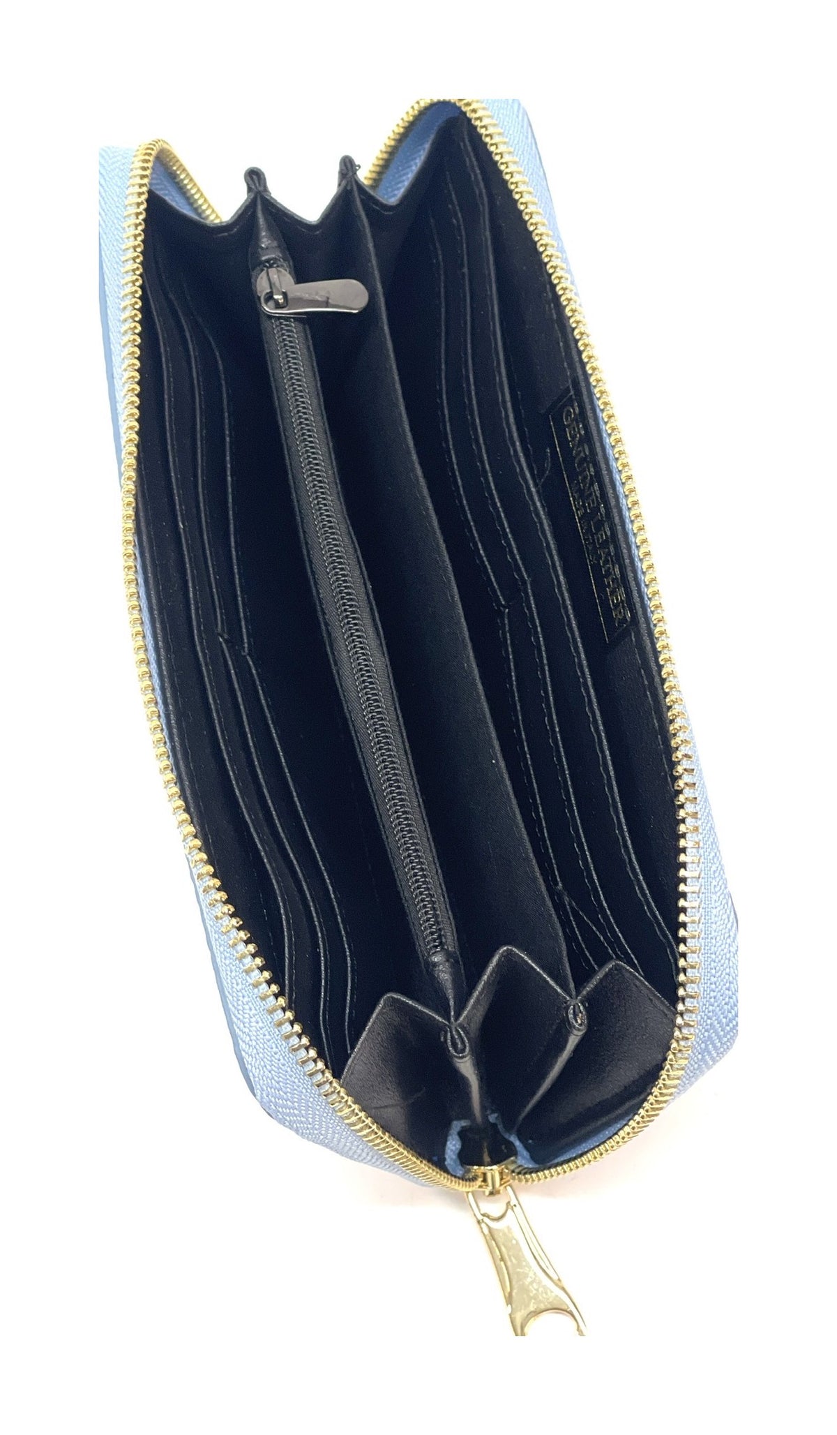 HE180 Powder Blue Zip Around Wallet