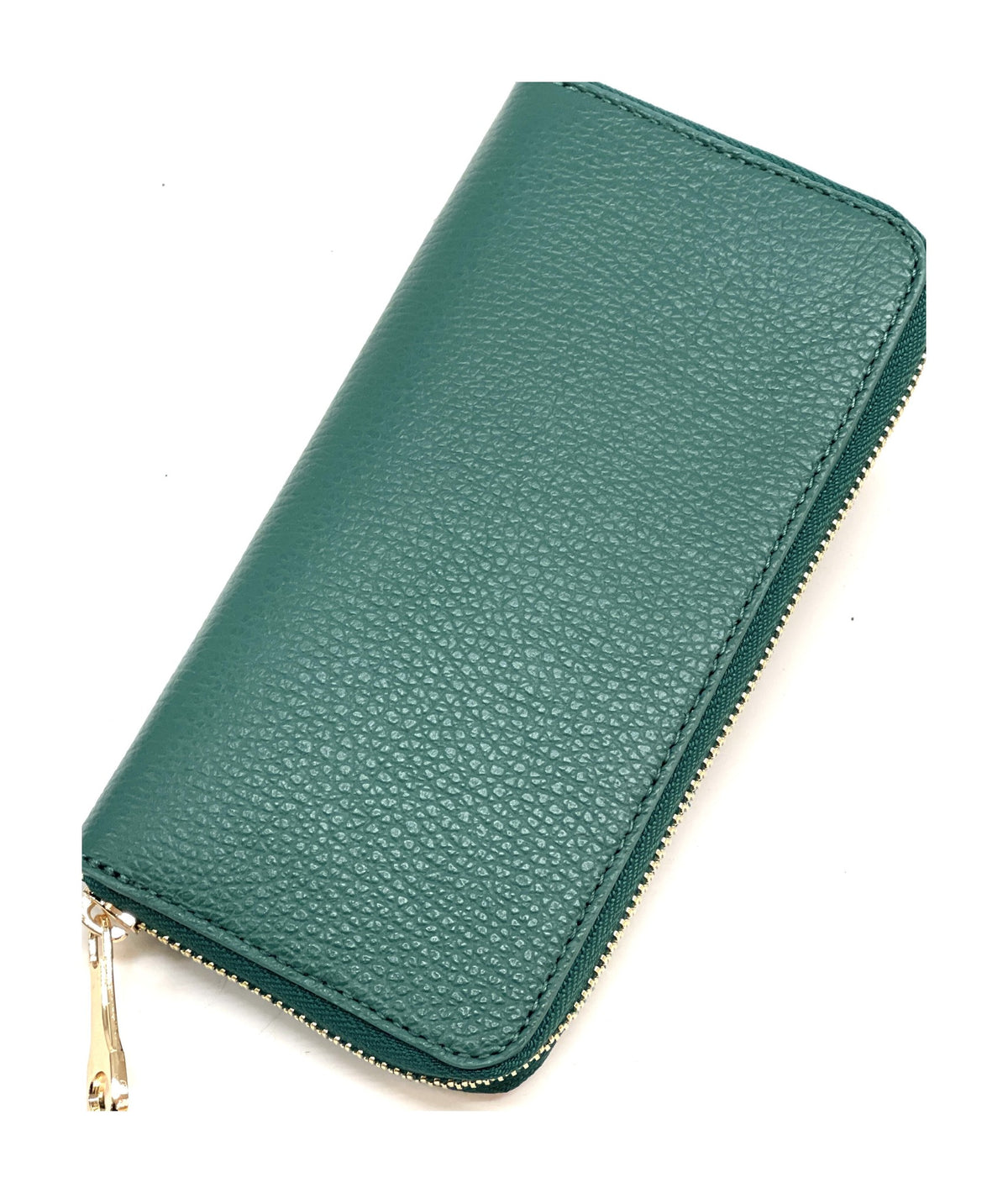 HE183 Peacock Green Zip Around Wallet