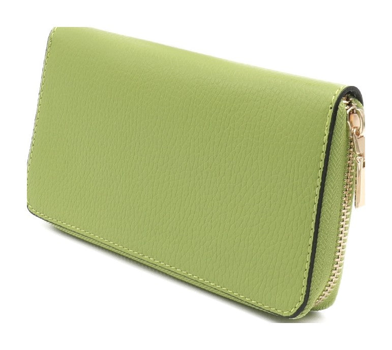 HE185 Apple Green Zip Around Wallet