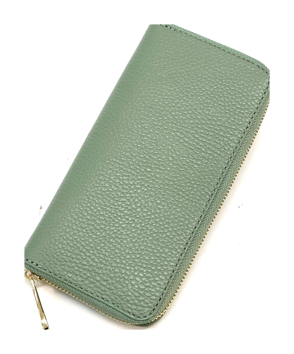HE187 Sage Green Zip Around Wallet