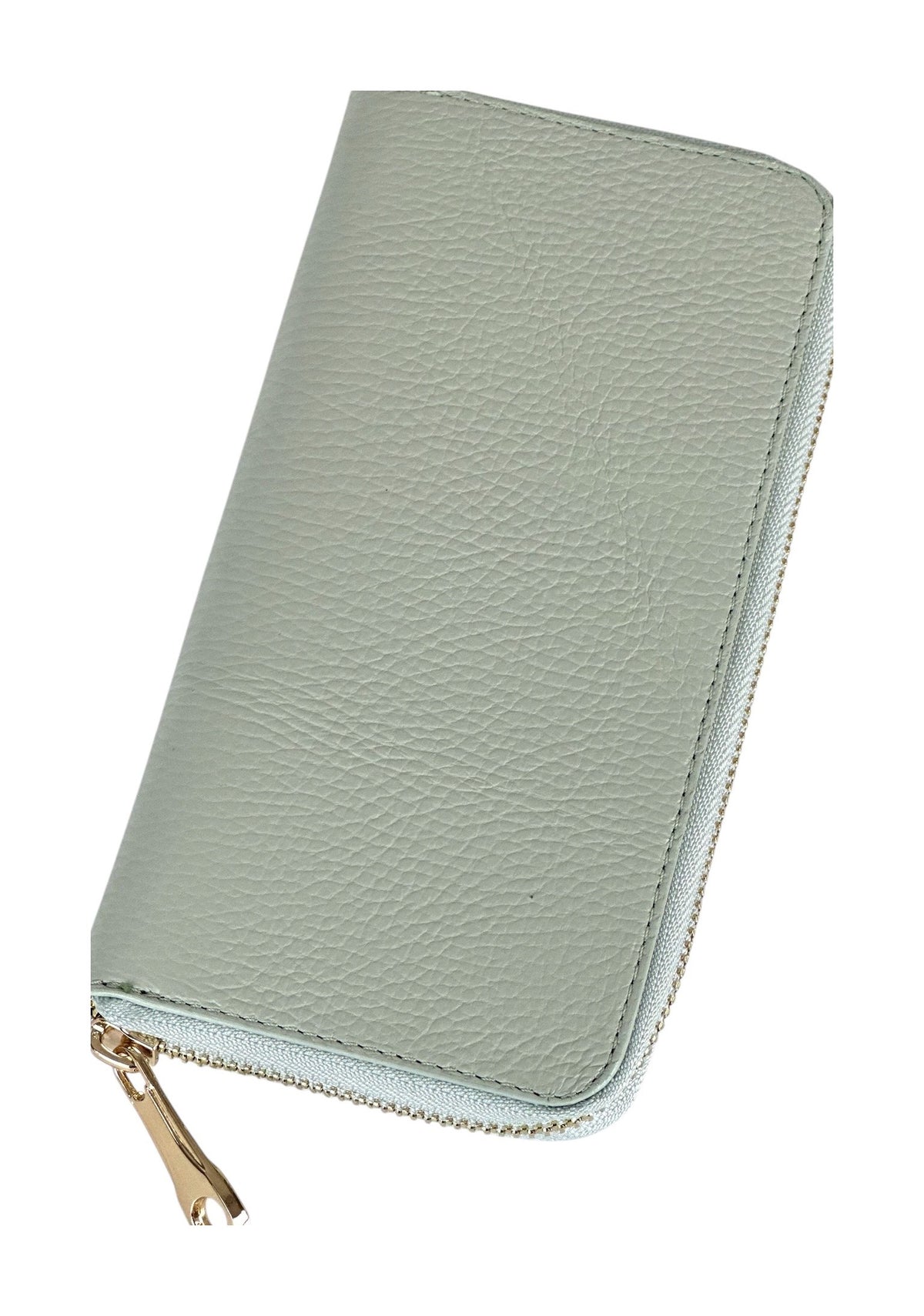 HE189 Mint Grey Zip Around Wallet