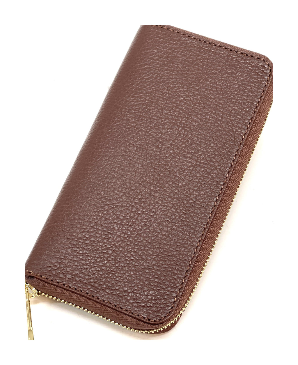 HE193 Chocolate Brown Zip Around Wallet